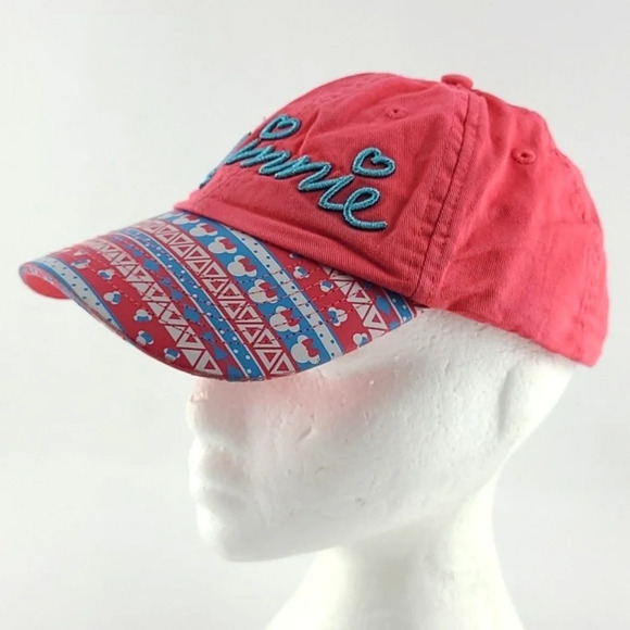 Disney Parks Authentic Pink Minnie  Mouse Baseball Cap Adjustable Youth Cotton - Picture 4 of 10